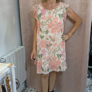 robe fleurie plissée ITALIAN STYLE taille 42/44