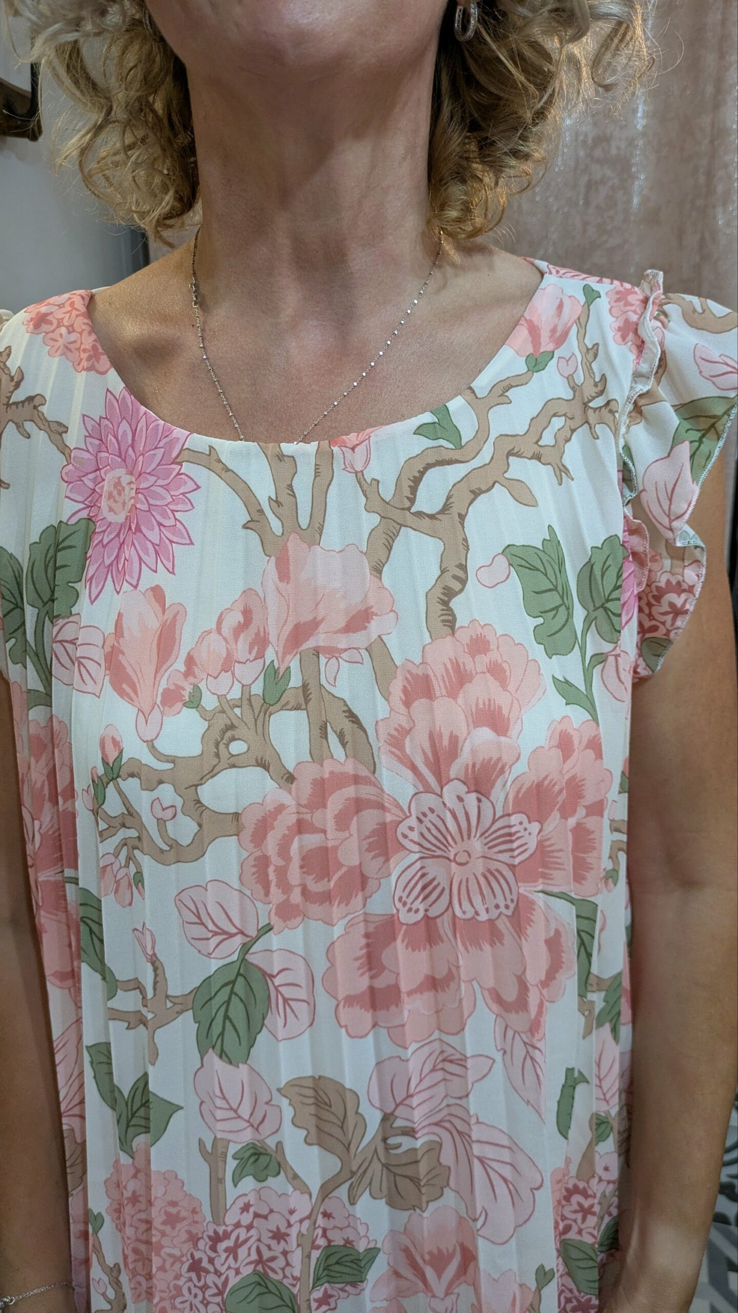 robe fleurie plissée ITALIAN STYLE taille 42/44 – Image 6