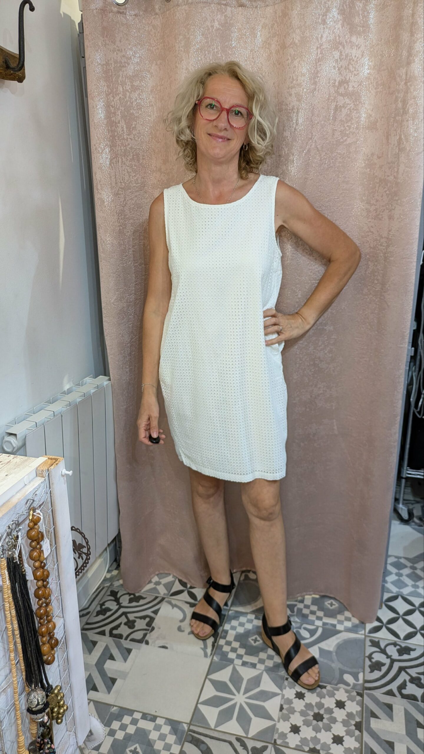 robe blanche CACHE CACHE taille 42/44