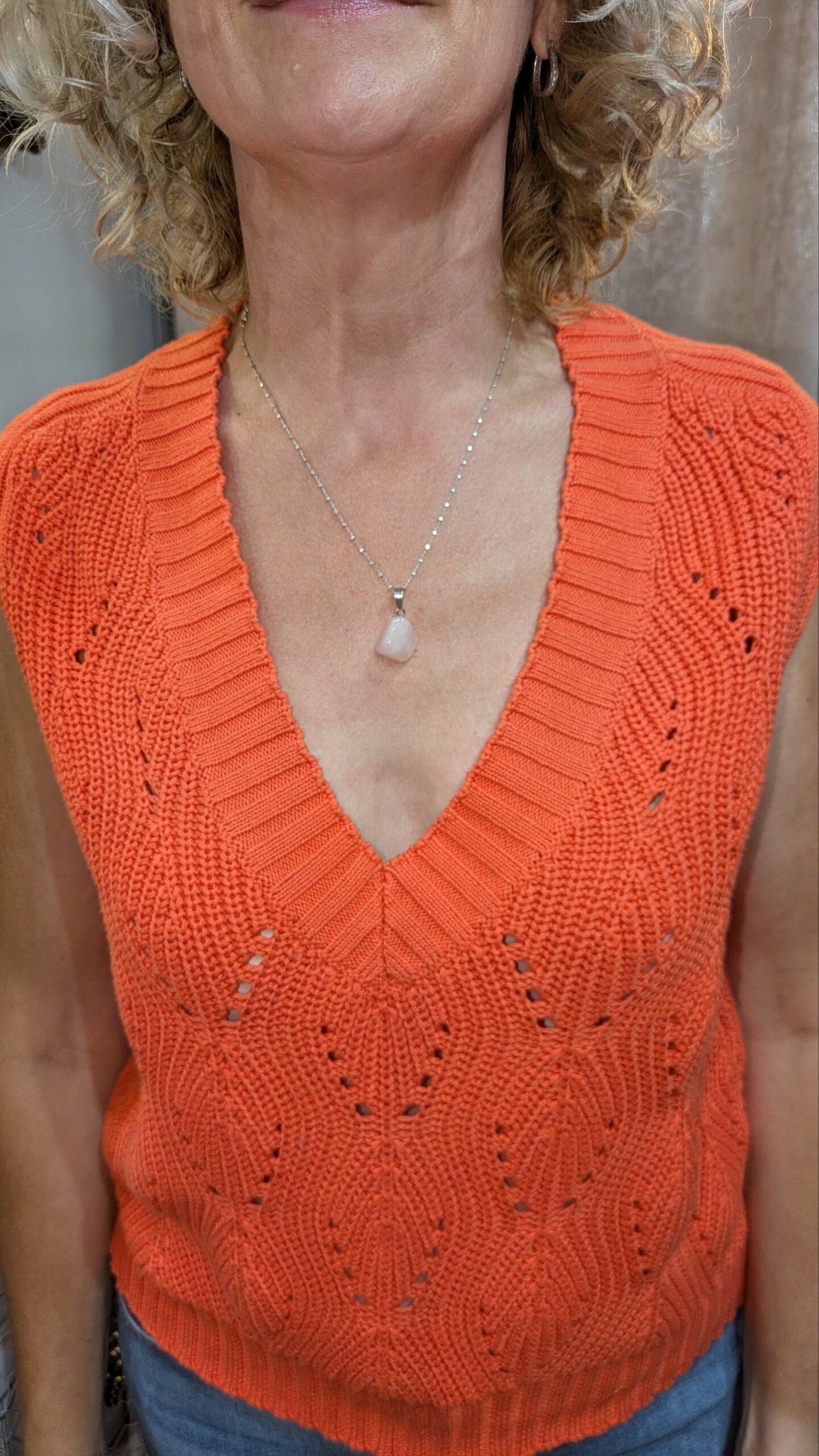 pull sans manches orange MARBLE taille 38