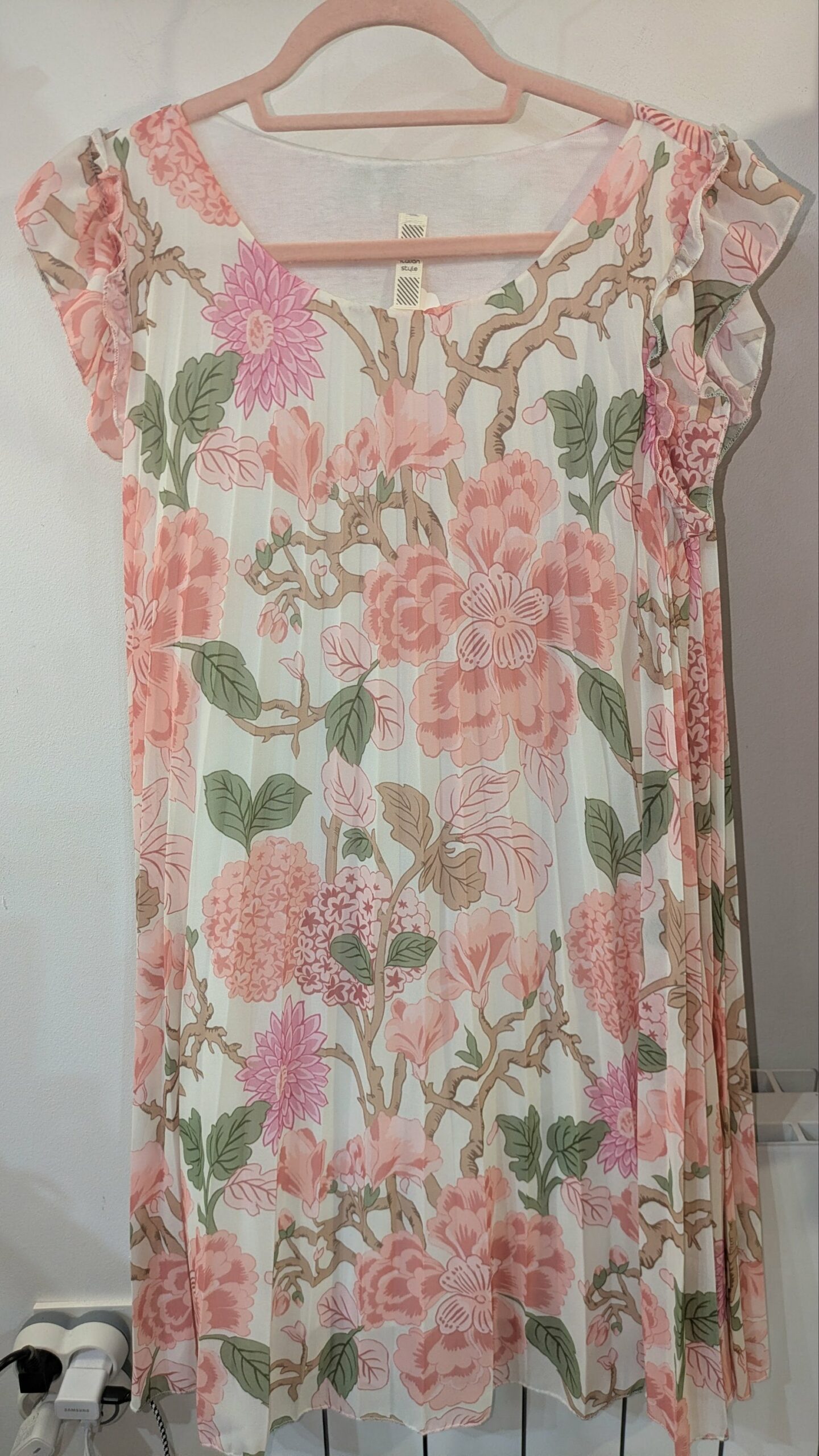 robe fleurie plissée ITALIAN STYLE taille 42/44 – Image 4