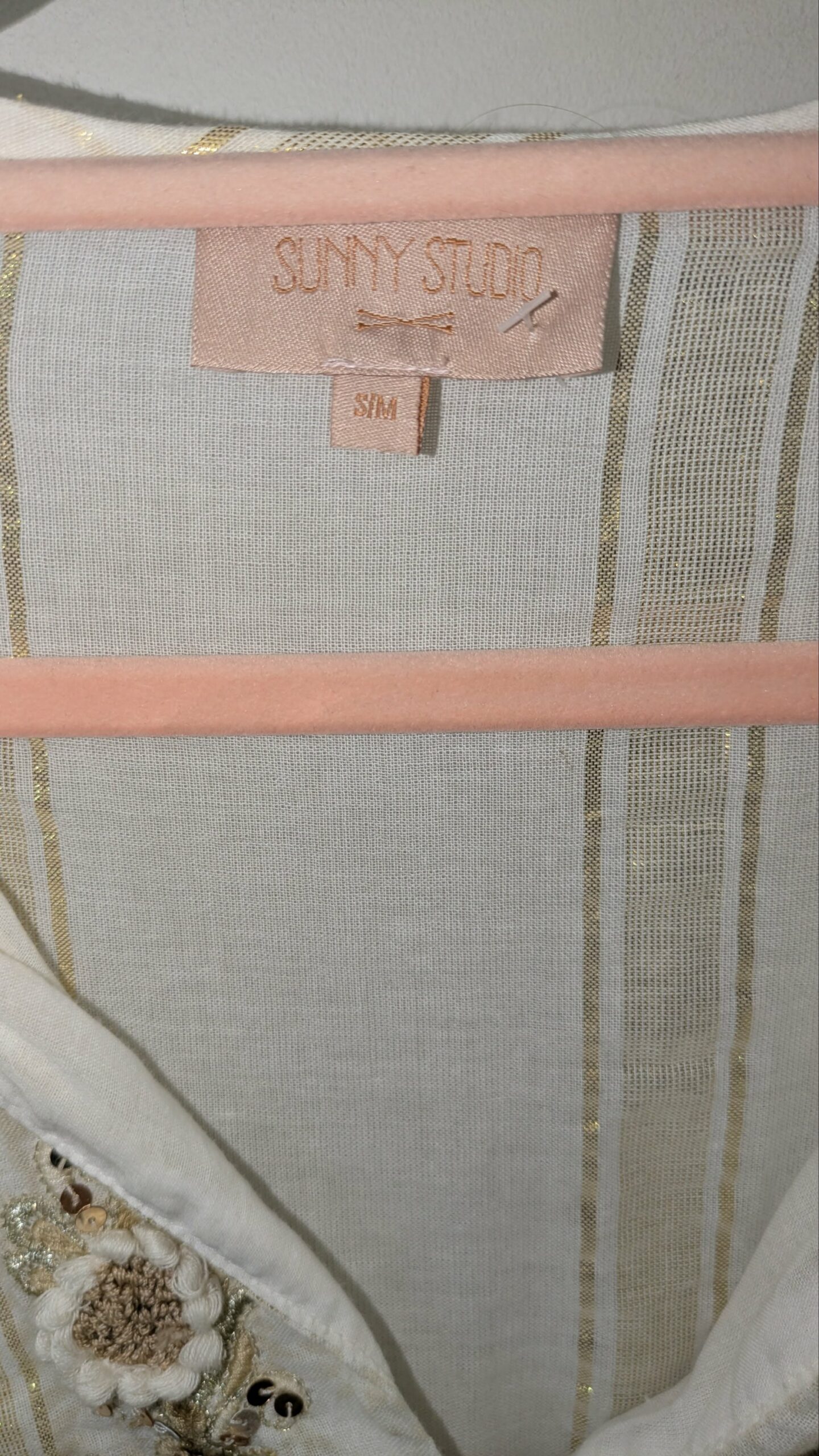 robe beige et dorée SUNNY STUDIO taille S/M – Image 7